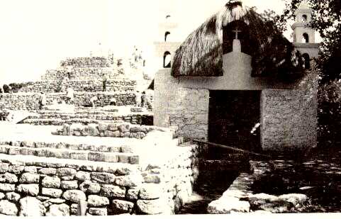 Foto 10- Capilla moderna construida sobre un basamento prehispánico en Xcambó