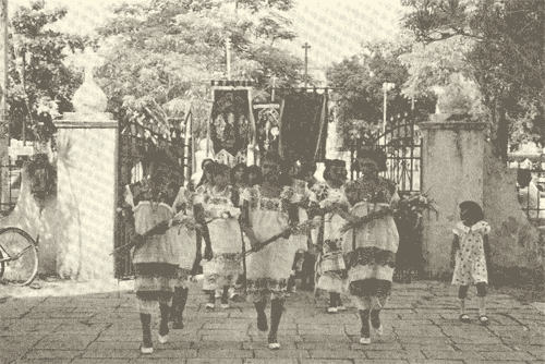 Entrada del gremio en Valladolid, Yucatán.