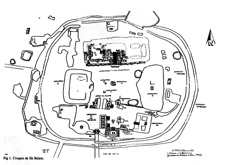 Fig. 1 Croquis de Ek Balam.