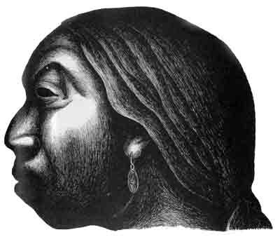 Luis Arenal, Cabeza de mujer indígena, 1948.
