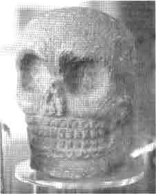 Representación de la muerte en un remate arquitéctonico maya. (Foto: José Gamboa)
