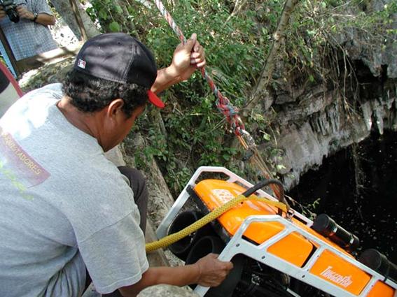 Photo 22. Pedro Tun helping to download the “Trigger Fish”.